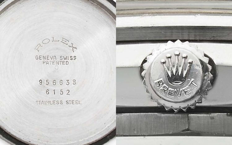 ロレックスの特許表示brevet