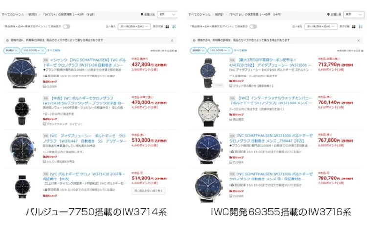 エタと自社製造ムーブメント