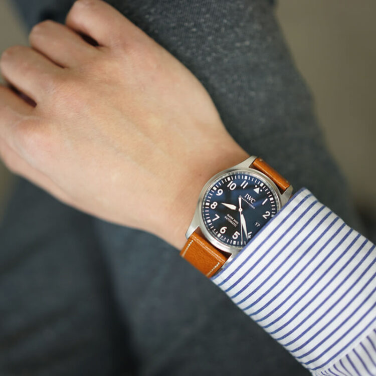 IWC パイロット・ウォッチ マーク XVIII ref.IW327011 ブラック サイズ感　着用写真サンプル