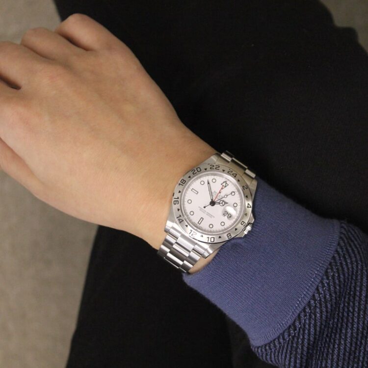 ロレックス エクスプローラー2 ref.16570 ホワイト サイズ感　着用写真サンプル