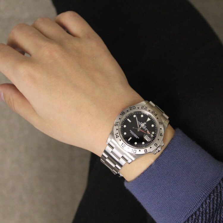 ロレックス エクスプローラー2 ref.16570 ブラック サイズ感　着用写真サンプル