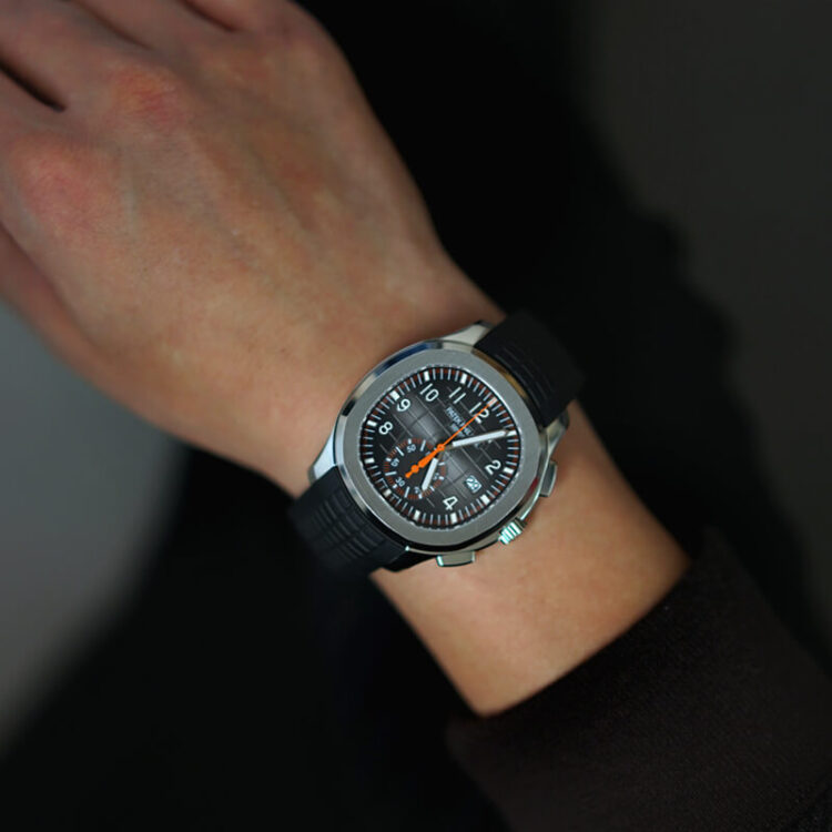 パテックフィリップ アクアノート クロノグラフ 5968A-001 ブラウン サイズ感　着用写真サンプル