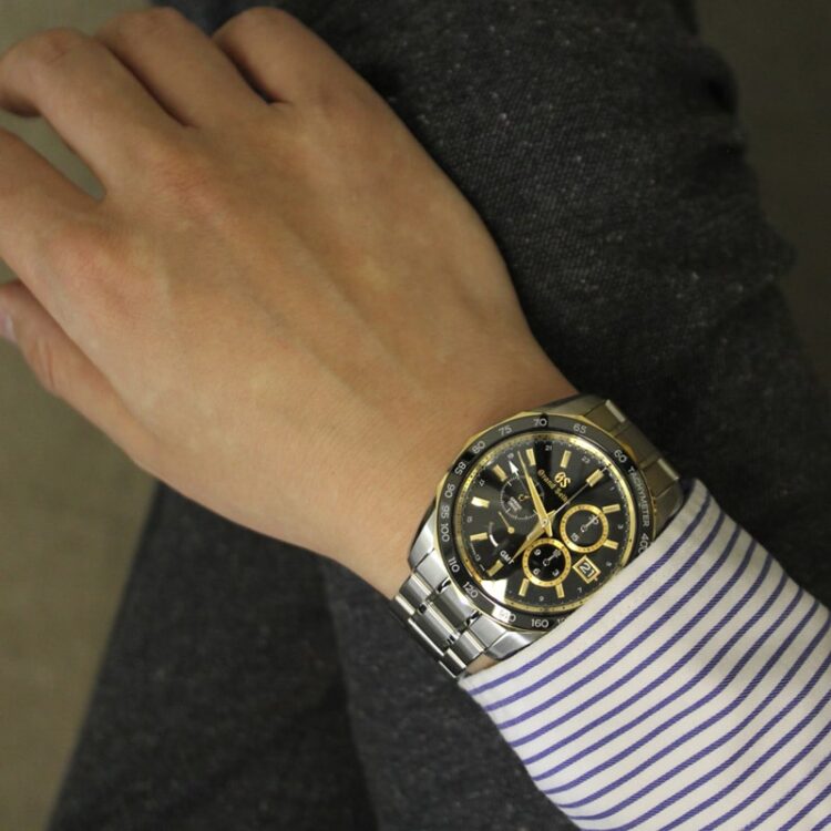 セイコー グランドセイコー セイコー創業140周年記念限定モデルGMT ref.SBGC240 / 9R86-0AM0 サイズ感　着用写真サンプル